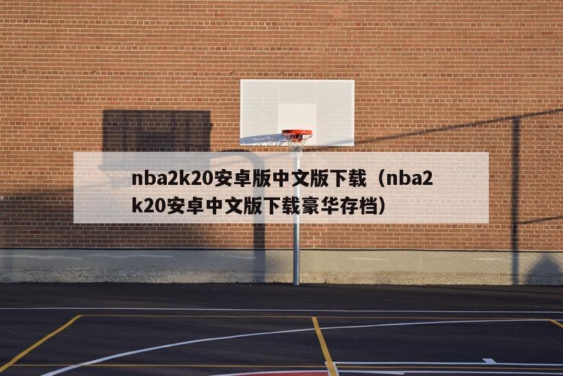 nba2k20安卓版中文版下载（nba2k20安卓中文版下载豪华存档）